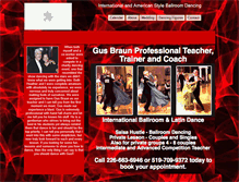 Tablet Screenshot of dancewithgus.com